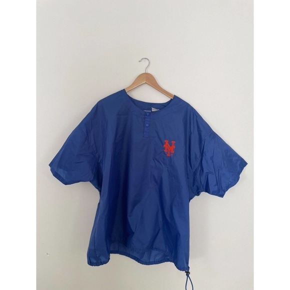 Vintage New York Mets Rawlings Pull Over-Mens 2XL-Nylon-Mlb - Picture 1 of 6